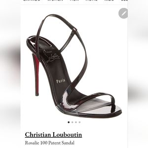 Blk red bottom sandal